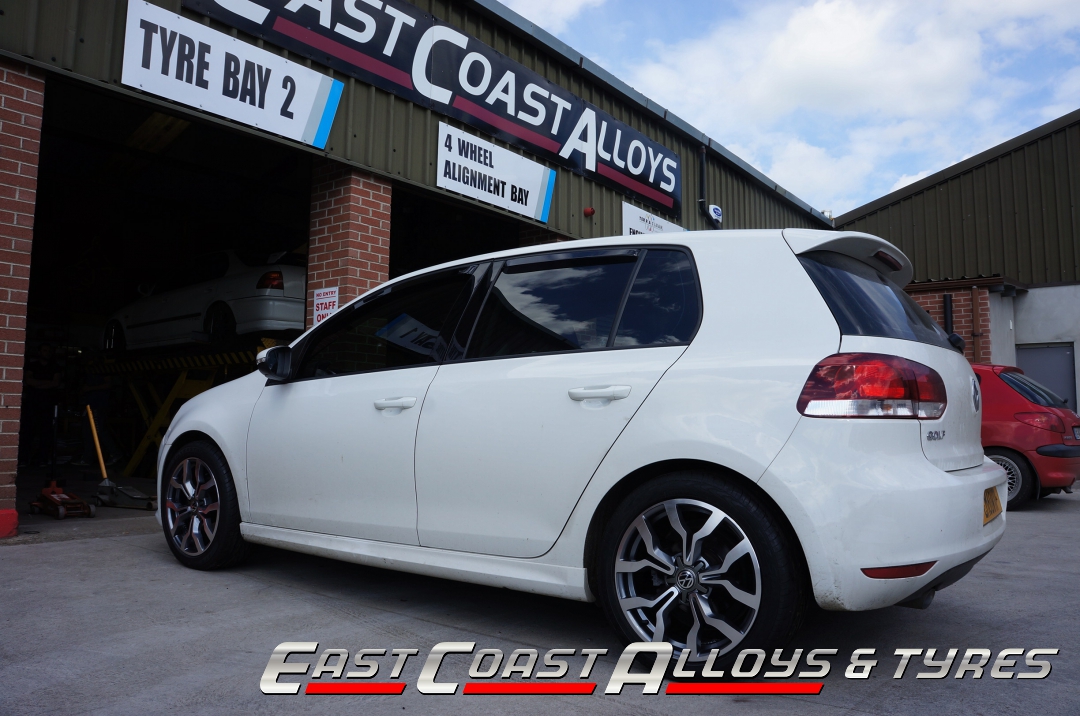 VW Golf fitted with 225/45/17 semi low profile tyres