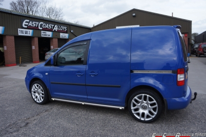 VW Caddy running with 18" Alloy wheels & tyres